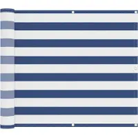vidaXL Brise-vue pour balcon bleu et blanc 100 x 400 cm en tissu Oxford
