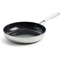 Greenpan Poêle à frire Geneva - Acier inoxydable - ø 24 cm - Revêtement antiadhésif en céramique