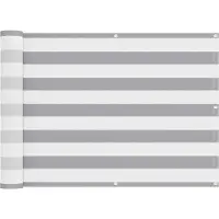 vidaXL Brise-vue pour balcon Gris clair et blanc 75 x 800 cm
