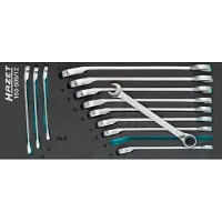 Hazet 163-509/12 Jeu de clés à cliquet combinées Profil de traction à double hexagone extérieur 8 9 10 11 12 13 14 15 16 17 18 19 Nombre d'outils : 12