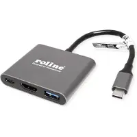 Roline Display Adapter USB Typ C - HDMI, USB 3.2 Gen 1 Typ A, Typ C PD