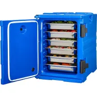 Vevor Porte-repas isolé Boîte de maintien au chaud pour la gastronomie 90 L, Porte-repas avec doubles boucles & poignées, Porte-repas Boîte de transport de denrées alimentaires
