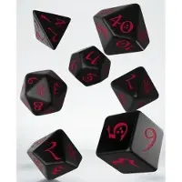 Q-workshop SCLE06 - Classic RPG noir & rouge, jeu de dés (7 pièces)