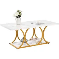 Vevor Table Basse en Faux Marbre