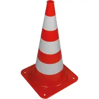 Perel Cône Rouge/Blanc - 75 Cm