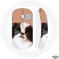 MANIACASE Souris Sans Fil Épagneul japonais Noir et Blanc Race de chiens