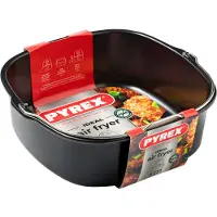 Pyrex Friteuse à air , moule métallique rectangulaire GLIDE, 22x21x7,5 cm, noir