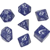 Q-workshop 7 Dés Q-Workshop Classic Rpg Cobalt / Blanc