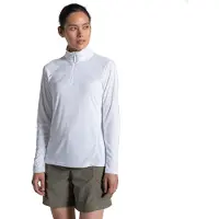 Craghoppers Nosilife Solar Shield+ Half Zip Long Sleeve T-shirt Blanc 40 Femme