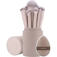 Luvia Cosmetics Nude Aura kit de pinceaux avec étui 11 pcs