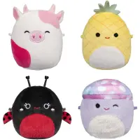 Top 1 Toys Jouets en peluche Micromallows, 6,5 cm, lot de 4, multicolores