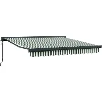 vidaXL Store vert et blanc 350 x 250 x 165 cm