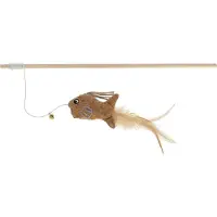 Nobrand ECO Jouet pour chat, canne à pêche pour chat avec poisson, 40 cm, Kerbl