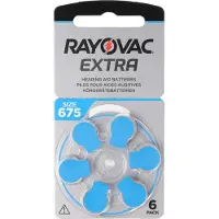 Rayovac Batterie Zinc Air, 675, 1.4V Extra Advanced, Retail Blister (6-Pack) Hörgerätebatterie