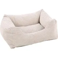 Flamingo Lit pour chien Velluto rectangulaire beige, dimensions : 65 x 50 x 20 cm