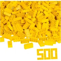 Simba Toys Blox 500 briques jaunes de 8 pièces en vrac