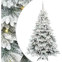 vidaXL Sapin de Noël artificiel avec 300 LED Vert 180 cm PE et PVC