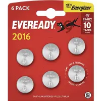 Eveready Knopfzelle CR 2016 3 V 6 St. E304439200 (6 pcs, CR2016)