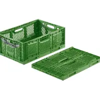 Westfalia Folding box 40x30x18cm openwork green