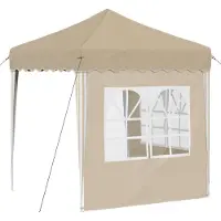 vidaXL Tente de réception pliable 195 x 195 x 245 cm, tissu Oxford crème