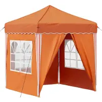 vidaXL Tente de réception pliable 195 x 195 x 245 cm, orange, tissu Oxford