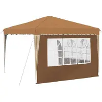 vidaXL Tente de réception pliable 288 x 288 x 245 cm, tissu Oxford beige