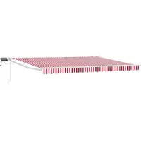 vidaXL Store à bras articulés manuel avec LED rouges et blanches, 5 x 3 m