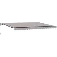 vidaXL Store à enrouleur gris clair 450 x 350 cm en tissu et aluminium