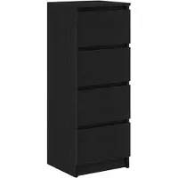 vidaXL Sideboard noir imitation chêne 37,5x35x99 cm Bois composite