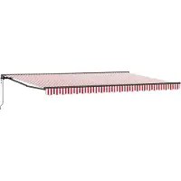 vidaXL Cadre de store rouge et blanc 500 x 300 cm