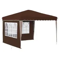 vidaXL Tente de réception pliable 288 x 288 x 245 cm, tissu Oxford marron