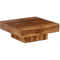 vidaXL Table basse 80x80x30 cm en bois massif d'acacia