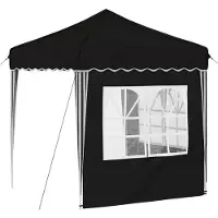 vidaXL Tente de réception pliable 195 x 195 x 245 cm, tissu Oxford noir