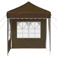 vidaXL Tente de réception pliable 195 x 195 x 245 cm, tissu Oxford taupe