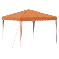 vidaXL Tente de réception pliable 288 x 288 x 245 cm, orange, tissu Oxford