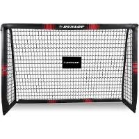 Dunlop Lot de 2 cages de football - Cage de football 180 x 120 x 60 cm - Accessoires d'entraînement de football pour l'intérieur et l'extérieur - Métal - Noir/Rouge