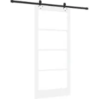 vidaXL Porte coulissante ORKDAL, 93 x 202 cm, en bois massif de pin et verre