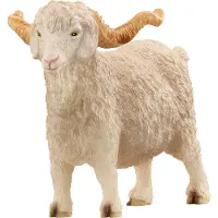 Schleich Figurine de ch?vre angora Farm World 2024 - Jouet animal de ferme cr?me, qualit? sup?rieure pour collection et jeu.