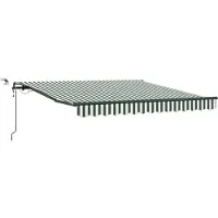 vidaXL , store enroulable, vert et blanc, 300 x 250 cm, polyester