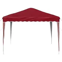 vidaXL Tente de réception pliable 288 x 288 x 245 cm, rouge bordeaux, tissu Oxford