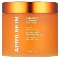 APRILSKIN Carrotene Clarifying Vita Pads disques nettoyants pour peaux grasses sujettes à l'acné 60 pcs