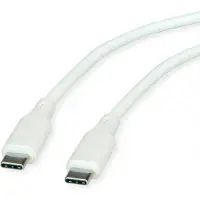 Roline Câble USB 2.0, type C-C, ST/ST, silicone, 60W, blanc, 1 m