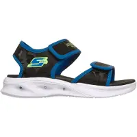 SKECHERS Sandales av. Lumière - Sola - Camo Lumières vives - Noi - - 36 - Chaussures Clignotantes