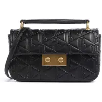 Lacoste Cuir sac à épaule bandoulière sac à main Maheki Flap Crossover Bag Noir