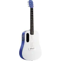 Lava Music ME Play 36" Deep Blue / Frost White guitare électro-acoustique folk connectée avec housse Lite Bag