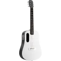 Lava Music ME Play 36" Nightfall / Frost White guitare électro-acoustique folk connectée avec housse Lite Bag