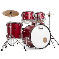 Pearl RS525SC/C747 Roadshow Matte Red batterie avec cymbales incluses