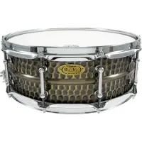 WorldMax 14x5 inch Hammered Brass Shell caisse claire en laiton