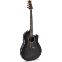 Ovation CS24P-TBBY-G Celebrity Standard Plus Mid Cutaway Transparent Blackburst Flame guitares électro-acoustique folk