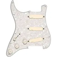 Emg DG20LH David Gilmour Ivory / White Pearl set de micros actifs pré-câblés avec plaque de protection (pour gaucher)